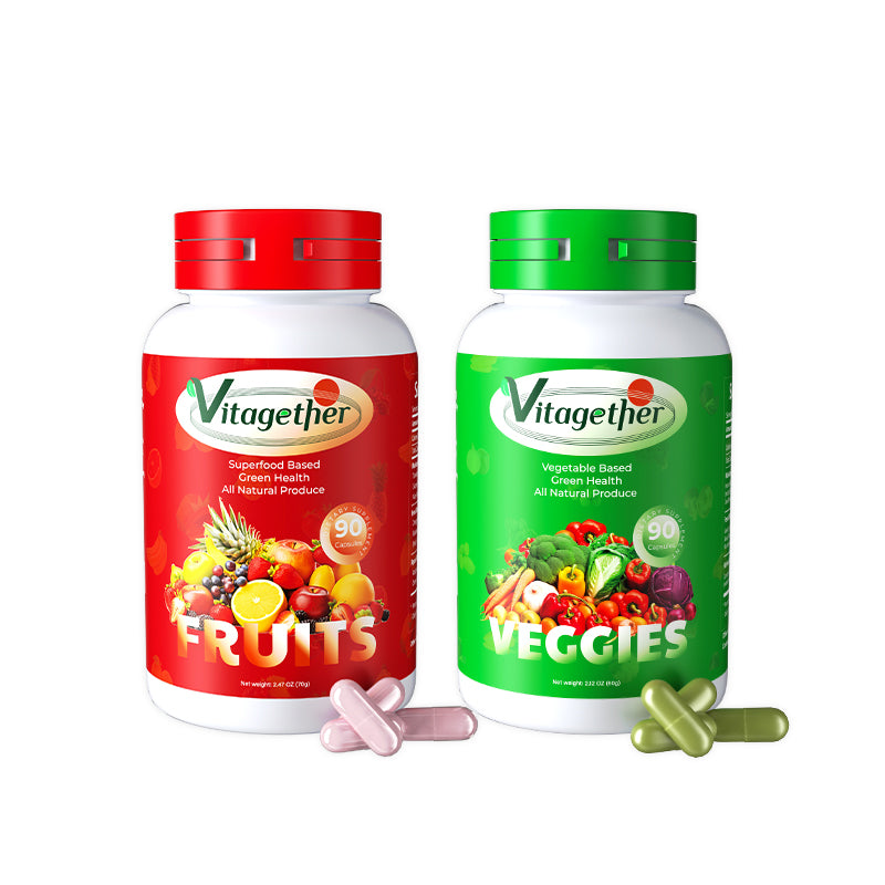 Vitagether/VitalityVoyage Vita Fruit And Vegetable Capsules For Enhanced Immunity, 2 Bottles